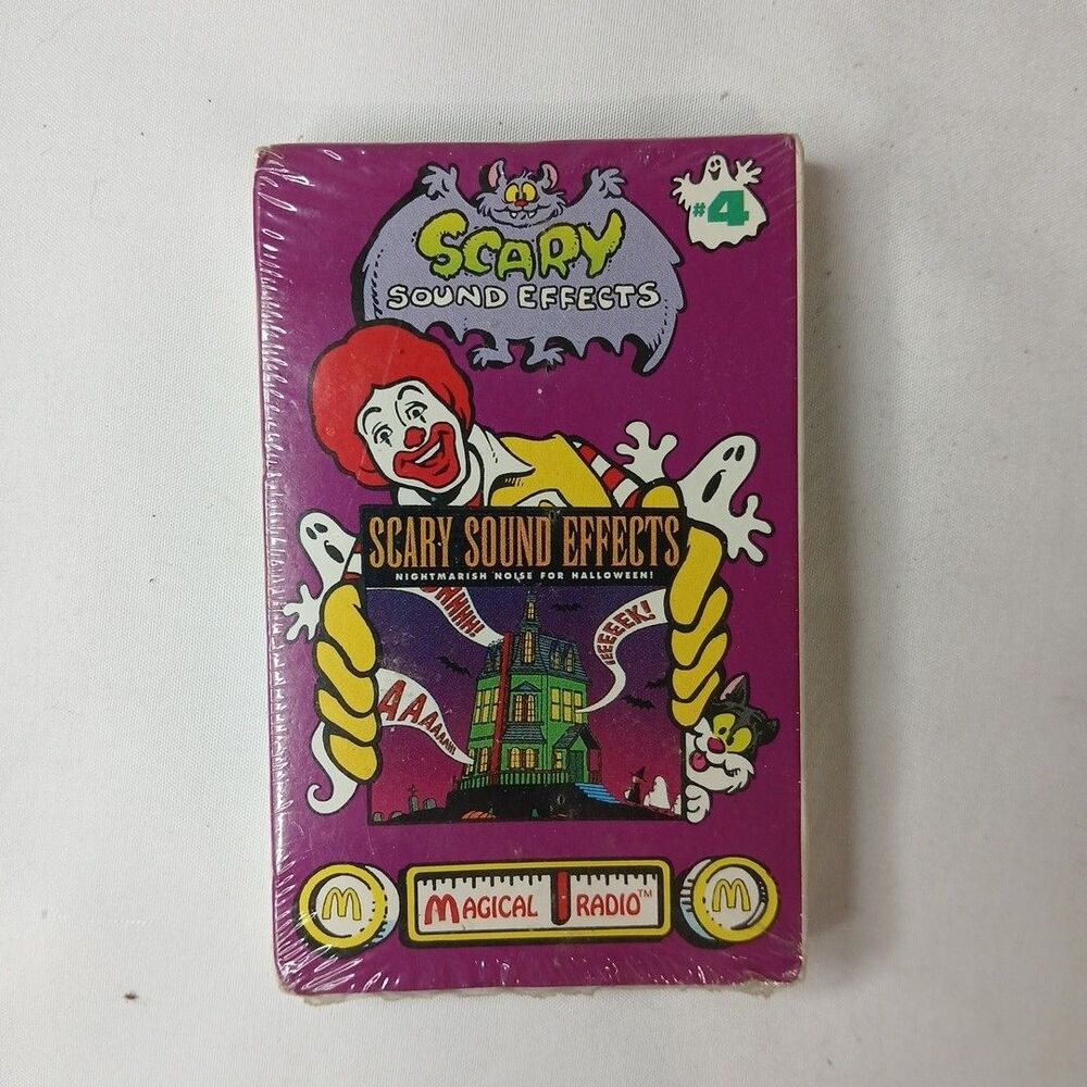 Vtg McDonald’s Magical Radio 1995 Cassette Tape Ronald Scary Sound FX Halloween
